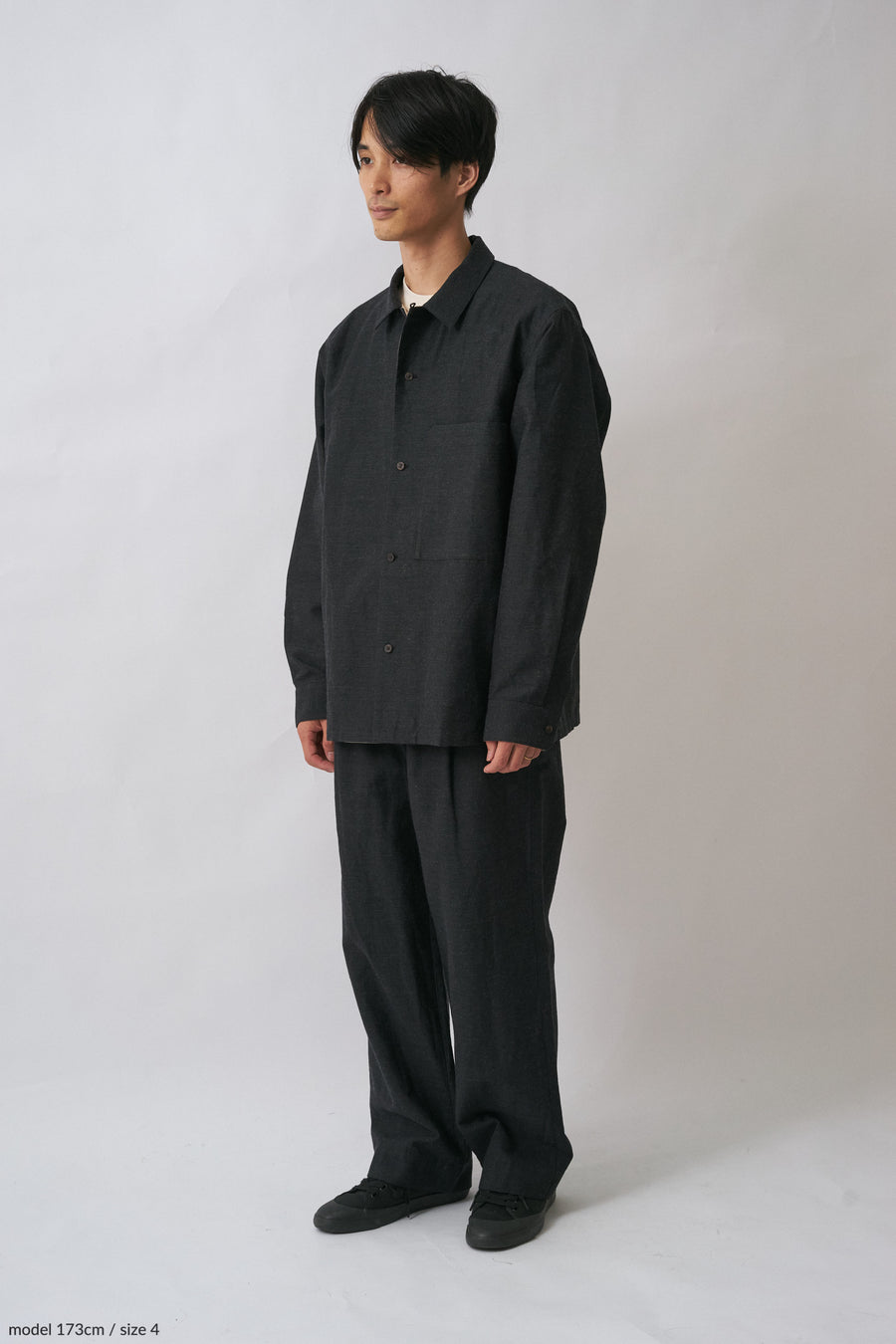 grandma ユニセックスシャツジャケット(ブラック) – hatsutoki ONLINE