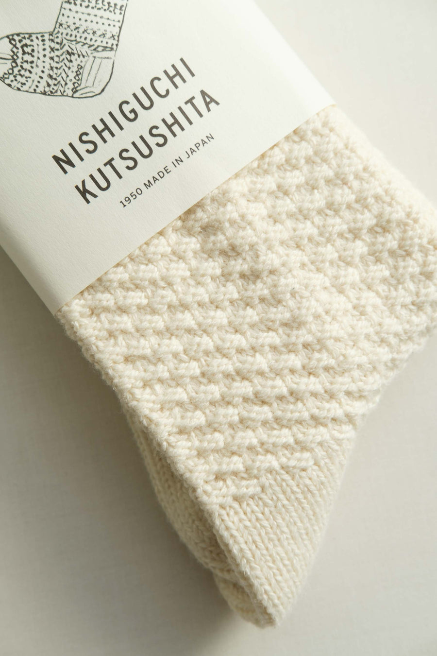 NISHIGUCHI KUTSUSHITA/ウールコットンブーツソックス Mサイズ